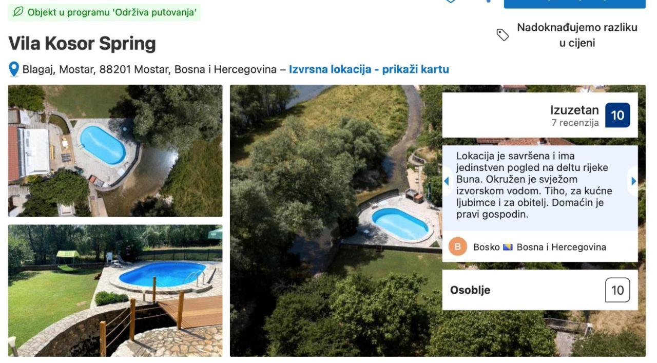 Villa Kosor Spring Blagaj Exterior foto